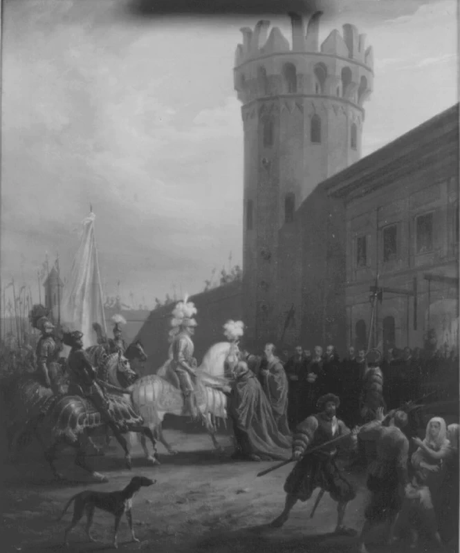 I sindaci di Torino offrono le chiavi della città al generale Chabot - Convento dei Servi di Maria, Torino